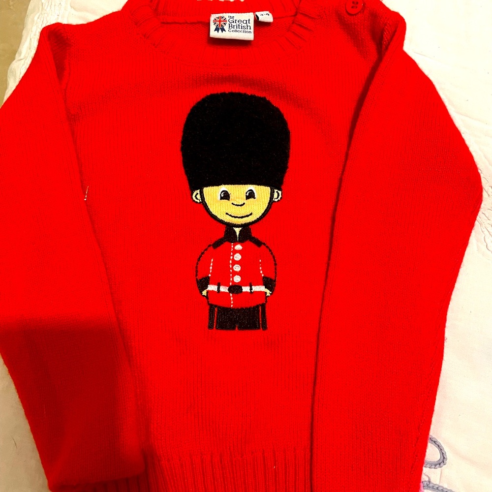 Adorable sweater I brought home from Great Britain